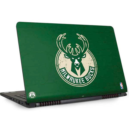 NBA Milwaukee Bucks Green Distressed Dell Inspiron Skin