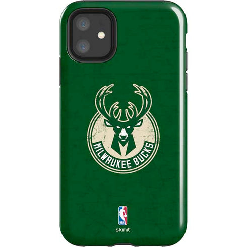 NBA Milwaukee Bucks Green Distressed iPhone 11 Impact Case