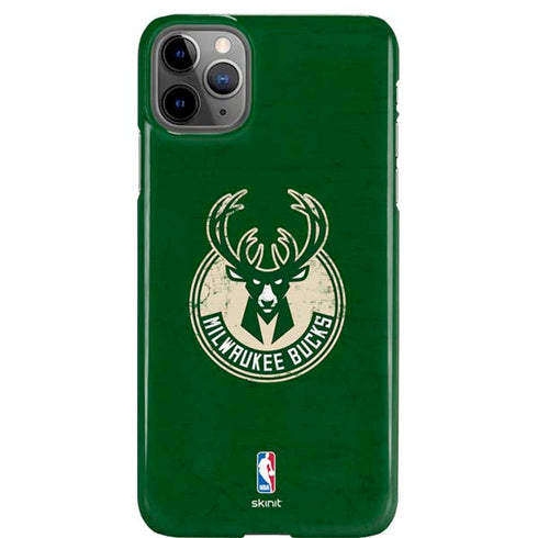 NBA Milwaukee Bucks Green Distressed iPhone 11 Pro Max Lite Case
