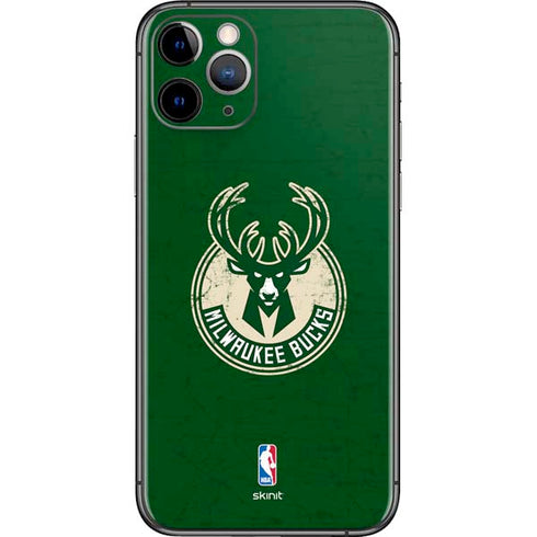 NBA Milwaukee Bucks Green Distressed iPhone 11 Pro Skin