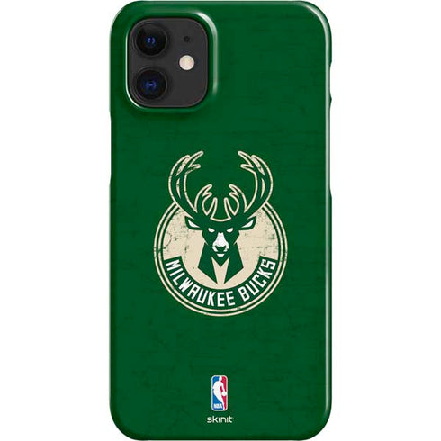 NBA Milwaukee Bucks Green Distressed iPhone 12 Mini Lite Case