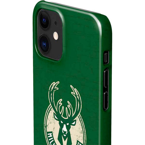 NBA Milwaukee Bucks Green Distressed iPhone 12 Mini Lite Case