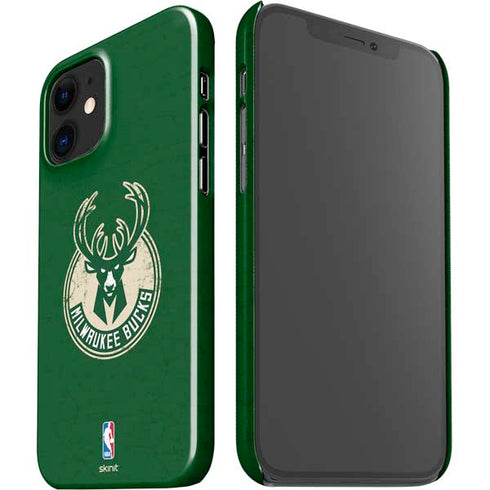 NBA Milwaukee Bucks Green Distressed iPhone 12 Mini Lite Case