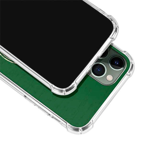 NBA Milwaukee Bucks Green Distressed iPhone 12 Pro Clear Case