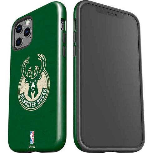 NBA Milwaukee Bucks Green Distressed iPhone 12 Pro Max Impact Case