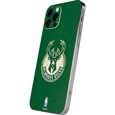 NBA Milwaukee Bucks Green Distressed iPhone 12 Pro Max Skin