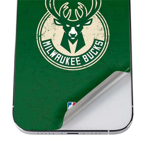 NBA Milwaukee Bucks Green Distressed iPhone 12 Pro Max Skin