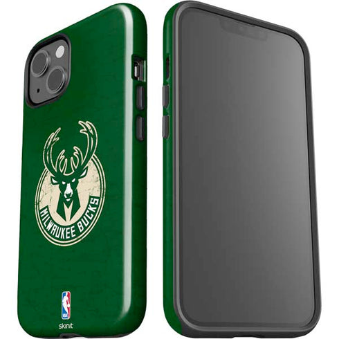 NBA Milwaukee Bucks Green Distressed iPhone 13 Impact Case