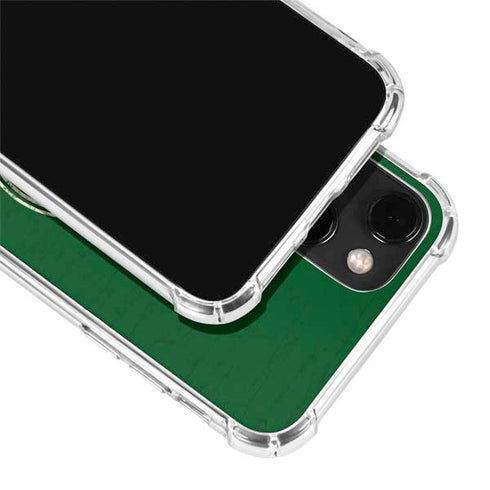 NBA Milwaukee Bucks Green Distressed iPhone 13 Mini Clear Case