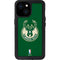 NBA Milwaukee Bucks Green Distressed iPhone 13 Mini Waterproof Case