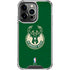 NBA Milwaukee Bucks Green Distressed iPhone 13 Pro Clear Case