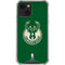 NBA Milwaukee Bucks Green Distressed iPhone 15 Plus Clear Case
