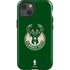 NBA Milwaukee Bucks Green Distressed iPhone 15 Impact Case