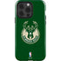 NBA Milwaukee Bucks Green Distressed iPhone 14 Pro Impact Case