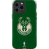 NBA Milwaukee Bucks Green Distressed iPhone 15 Pro Max Impact Case