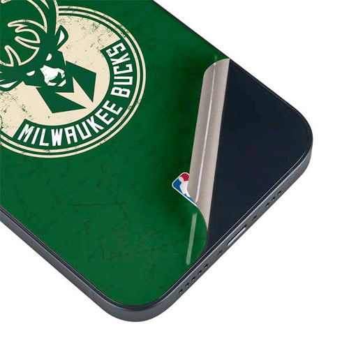NBA Milwaukee Bucks Green Distressed iPhone 14 Skin