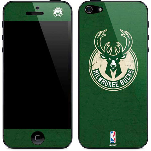 NBA Milwaukee Bucks Green Distressed iPhone 5/5s/5SE Skin