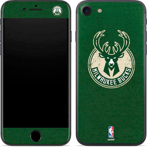 NBA Milwaukee Bucks Green Distressed iPhone 7 Skin