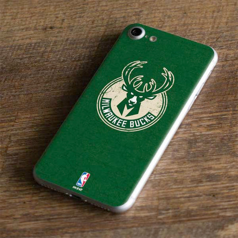 NBA Milwaukee Bucks Green Distressed iPhone 7 Skin