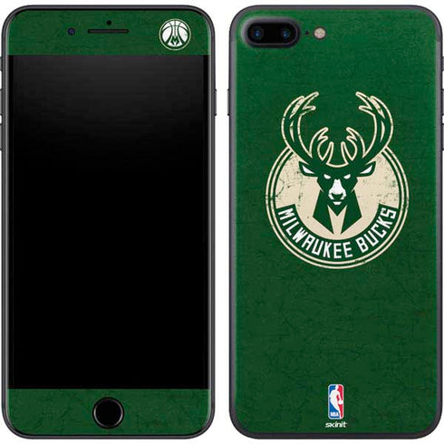NBA Milwaukee Bucks Green Distressed iPhone 8 Plus Skin