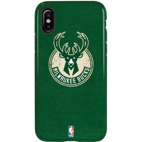 NBA Milwaukee Bucks Green Distressed iPhone X Pro Case