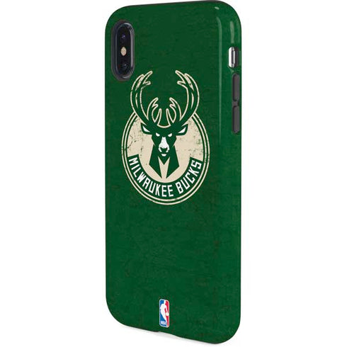 NBA Milwaukee Bucks Green Distressed iPhone X Pro Case