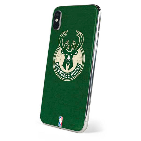 NBA Milwaukee Bucks Green Distressed iPhone X Skin