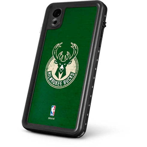 NBA Milwaukee Bucks Green Distressed iPhone XR Waterproof Case
