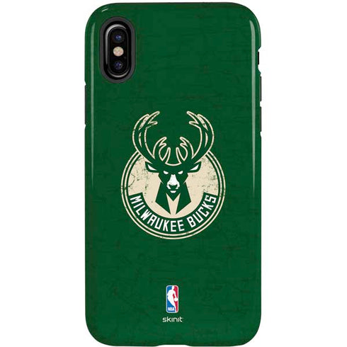 NBA Milwaukee Bucks Green Distressed iPhone XS Pro Case