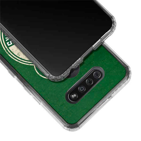 NBA Milwaukee Bucks Green Distressed LG K51/Q51 Clear Case