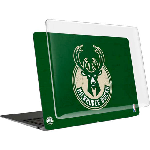 NBA Milwaukee Bucks Green Distressed MacBook Air 13in (2020) Case plus Skin