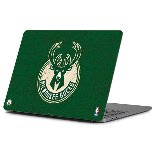 NBA Milwaukee Bucks Green Distressed Apple MacBook Pro 13-inch Skin