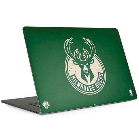 NBA Milwaukee Bucks Green Distressed Apple MacBook Pro 15-inch Skin