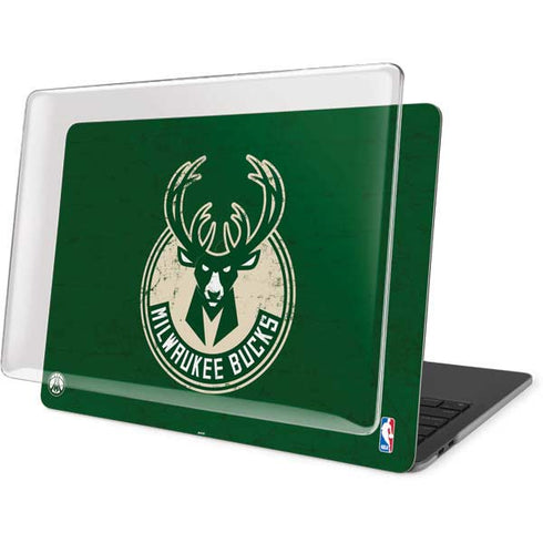 NBA Milwaukee Bucks Green Distressed MacBook Pro 16in (2019-20) Case plus Skin
