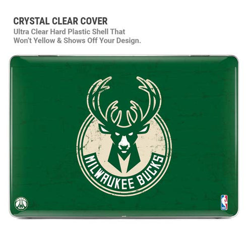 NBA Milwaukee Bucks Green Distressed MacBook Pro 16in (2021-25) Case plus Skin