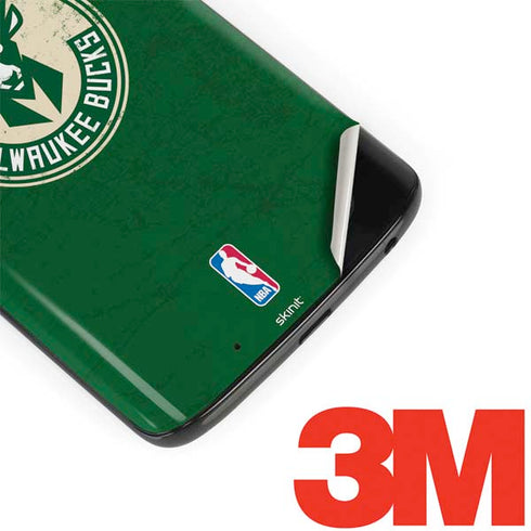 NBA Milwaukee Bucks Green Distressed Moto G6 Skin