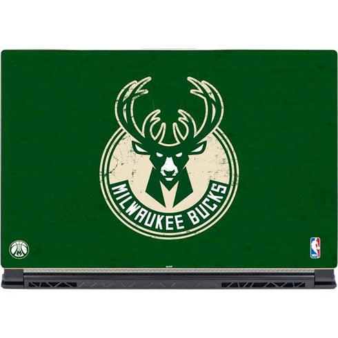 NBA Milwaukee Bucks Green Distressed MSI GS65 Stealth Laptop Skin