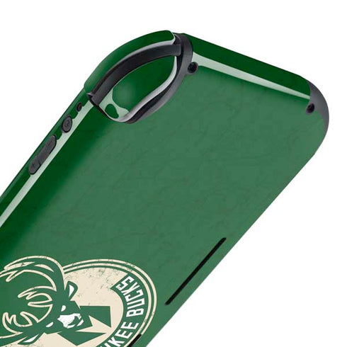 NBA Milwaukee Bucks Green Distressed Nintendo Switch Lite Skin