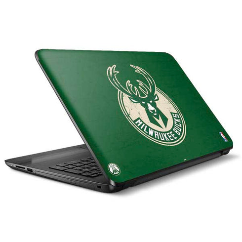 NBA Milwaukee Bucks Green Distressed HP Notebook Skin