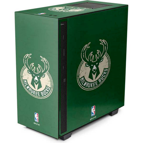 NBA Milwaukee Bucks Green Distressed NZXT H510 Compact ATX Mid-Tower Case Skin