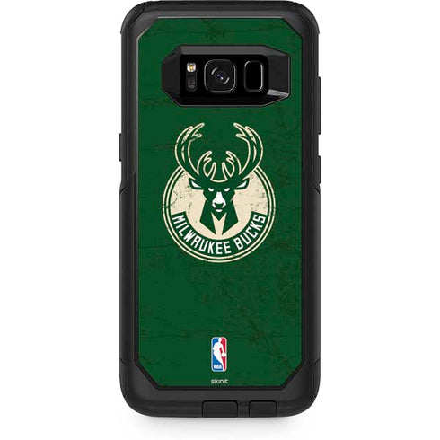 NBA Milwaukee Bucks Green Distressed Otterbox Commuter Galaxy Skin