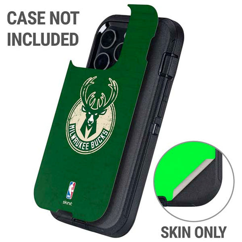 NBA Milwaukee Bucks Green Distressed Otterbox Defender iPhone Skin
