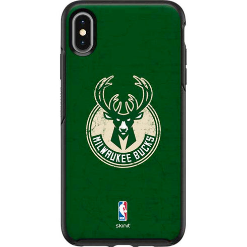 NBA Milwaukee Bucks Green Distressed Otterbox Symmetry iPhone Skin