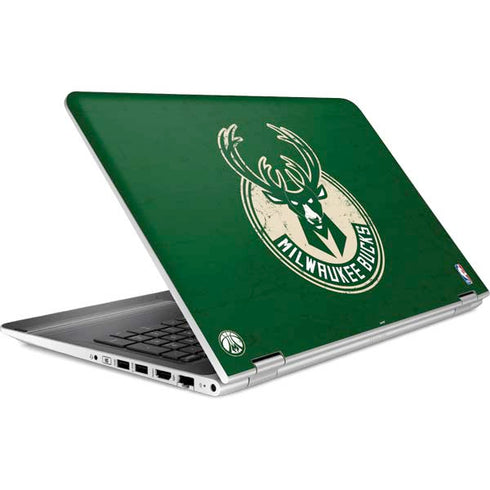 NBA Milwaukee Bucks Green Distressed HP Pavilion Skin