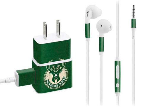 NBA Milwaukee Bucks Green Distressed Phone Charger Skin