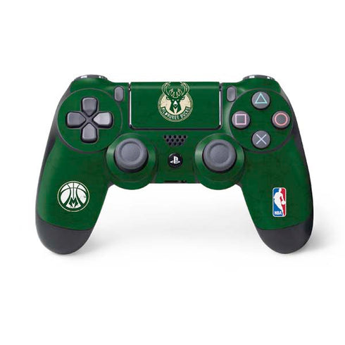 NBA Milwaukee Bucks Green Distressed PS4 Controller Skin