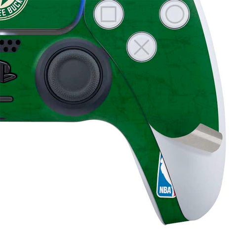 NBA Milwaukee Bucks Green Distressed PS5 Slim Digital Edition Bundle Skin