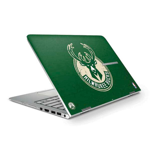 NBA Milwaukee Bucks Green Distressed HP Spectre Skin