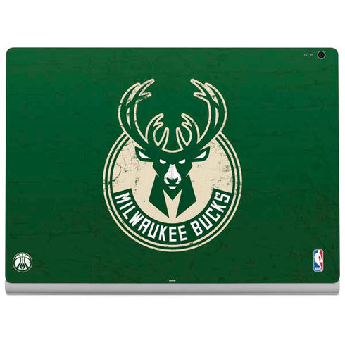 NBA Milwaukee Bucks Green Distressed Surface Book 2 15in Skin