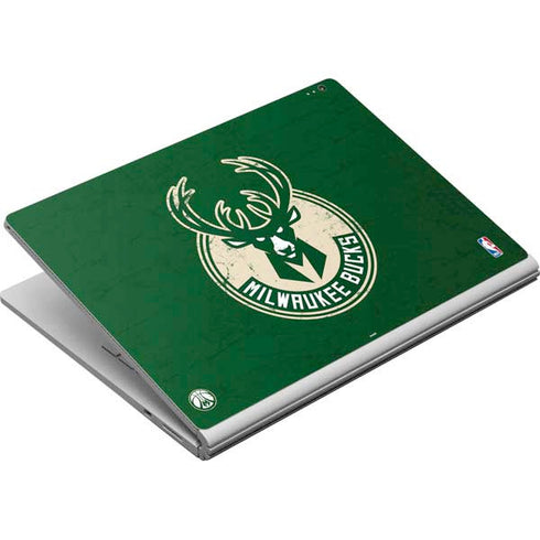 NBA Milwaukee Bucks Green Distressed Surface Book Skin